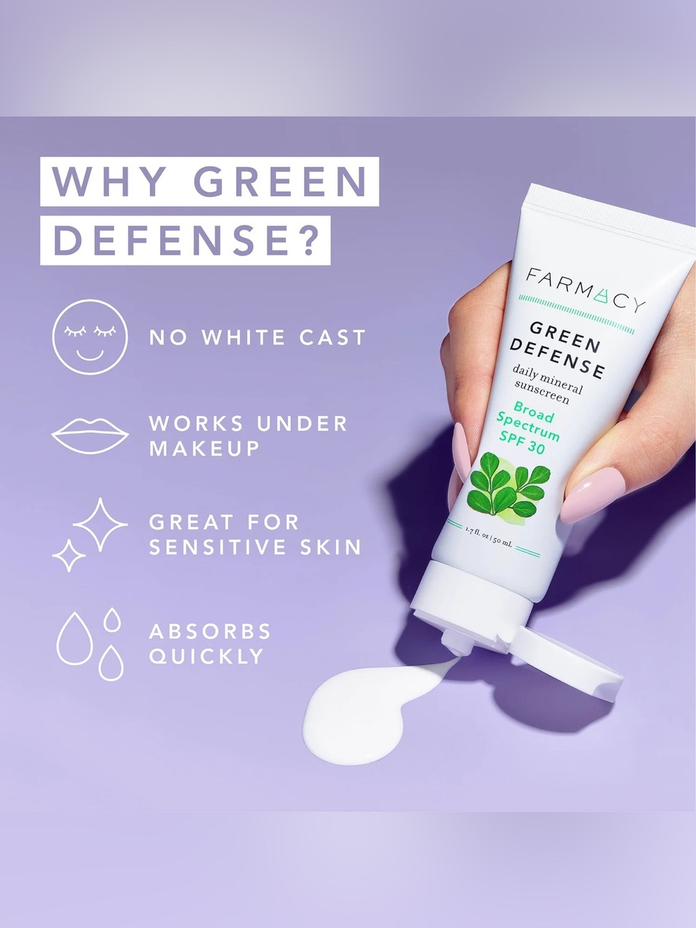 Farmacy Green Defense Daily Mineral Sunscreen SPF 30 - Picture 4 of 9